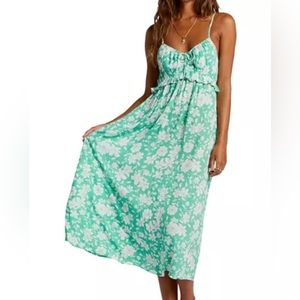 Billabong Green Floral Midi Dress